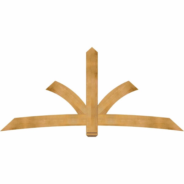 Ekena Millwork Davenport Rough Sawn Timber Gable Bracket, Western Red Cedar, 96"W x 44"H x 2"D x 6"F, 11/12 Pitch GBW096X44X0206DAV00RWR - main